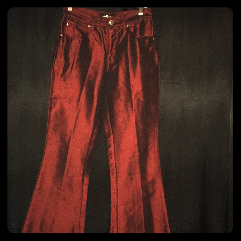 Lazer red denim jeans